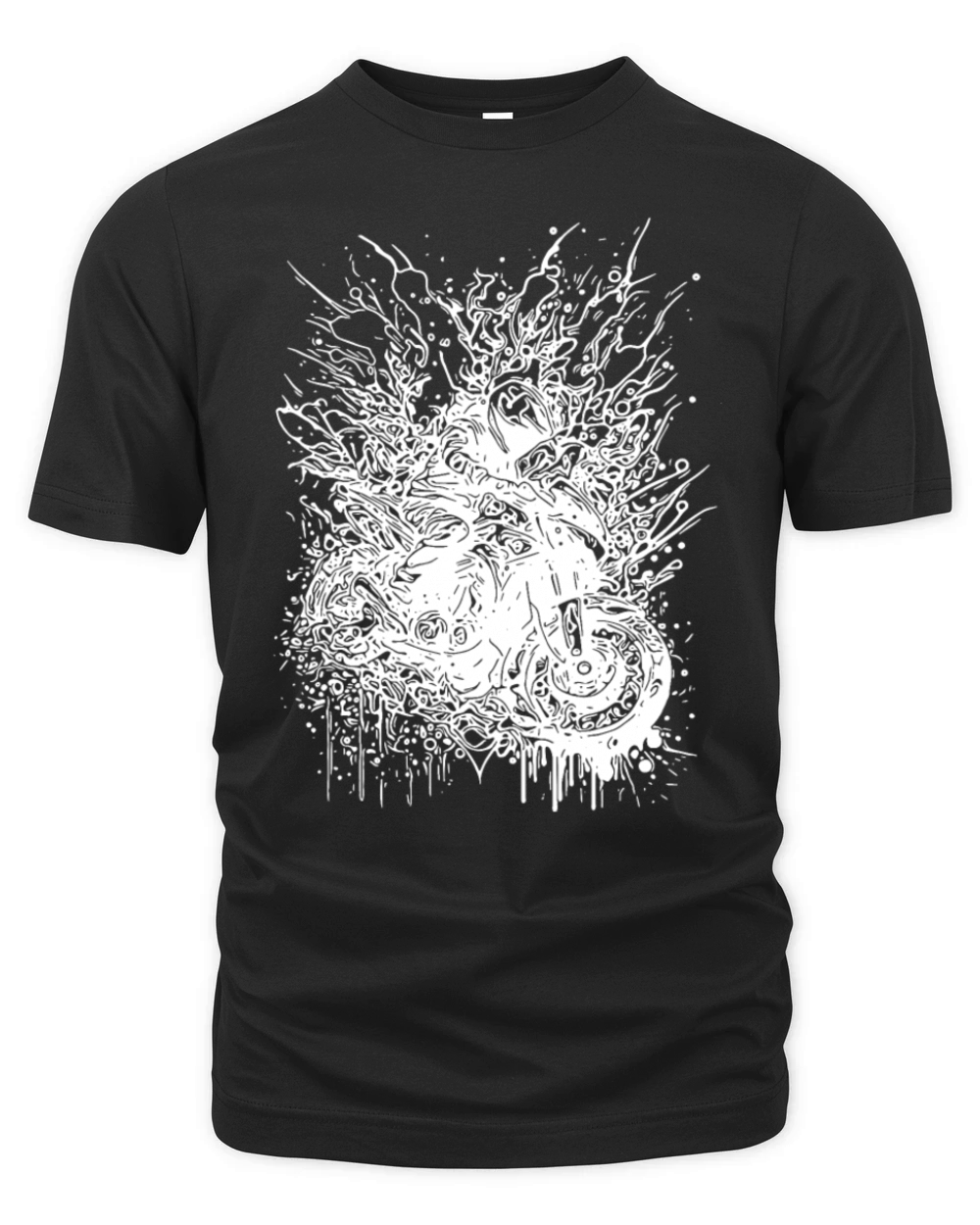 Motorcycle Splash Rider Style Off-road Ride Organic Unisex T-shirt