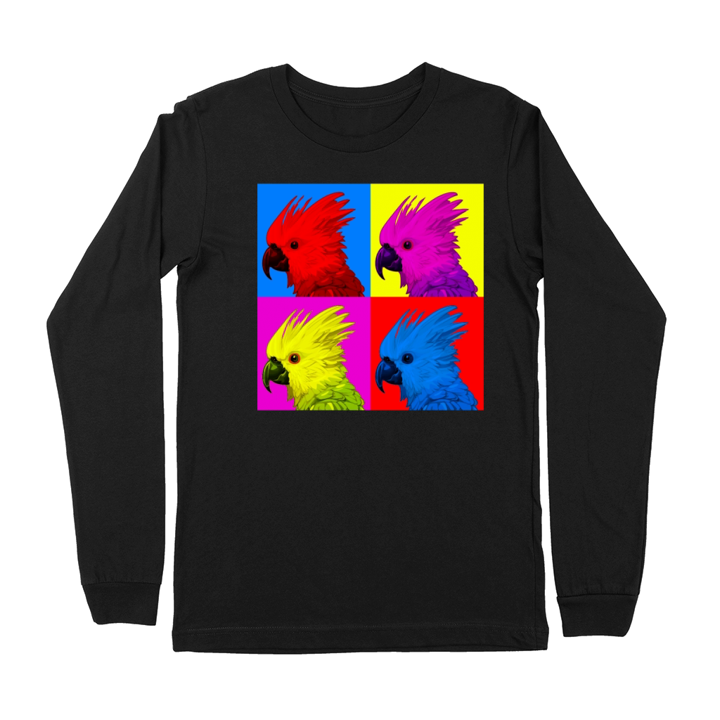 Cockatoo Parrot Vintage Cockatiel Vintage Bird Lov Premium Long Sleeve