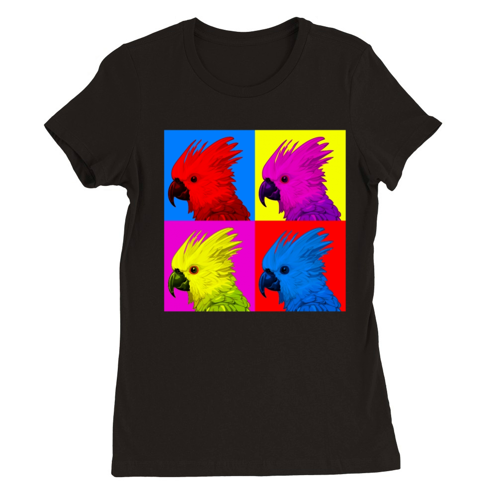 Cockatoo Parrot Vintage Cockatiel Vintage Bird Lov Premium Womens Crewneck T-shirt