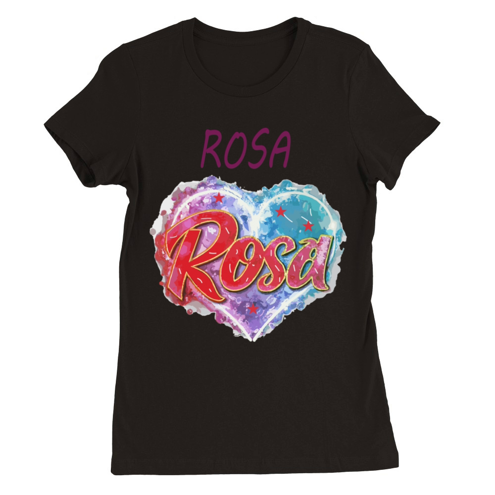 Rosa text design Premium Womens Crewneck T-shirt