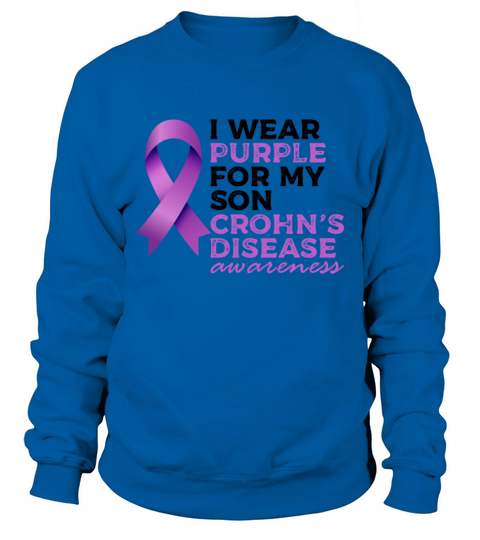 I Wear Purple For My Son Crohns Disease Sweatshirt Unisex