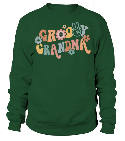 Retro Groovy Grandma Matching Family Party Sweatshirt Unisex