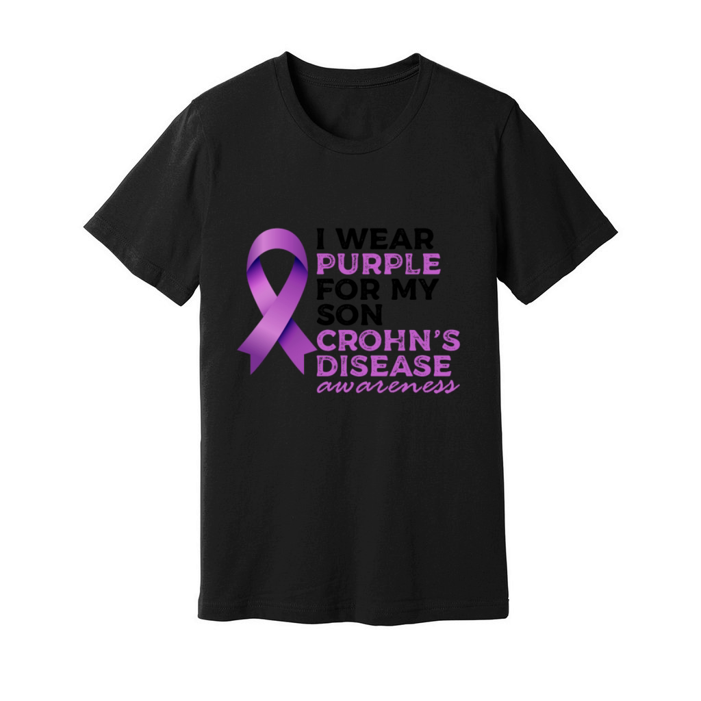 I Wear Purple For My Son Crohns Disease Unisex Jersey Tee