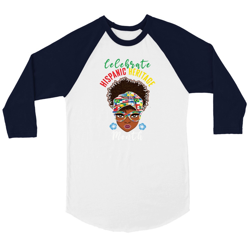 Celebrate Hispanic National Hispanic Heritage Unisex ¾ sleeve Raglan T-shirt