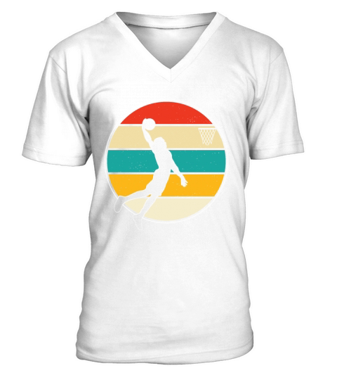 Retro Vintage Basketball Shirt V-Neck T-shirt