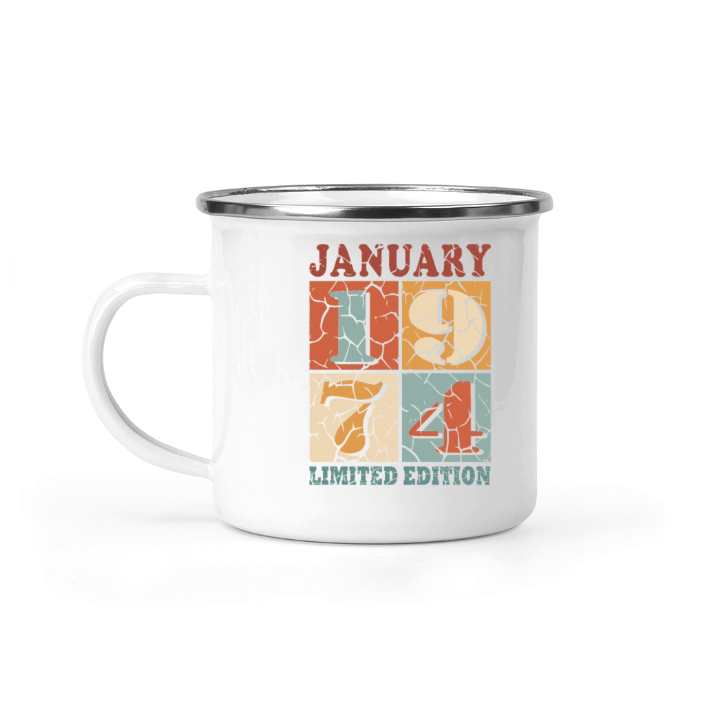 50th birthday 50 years January 1974 Camping Mug
