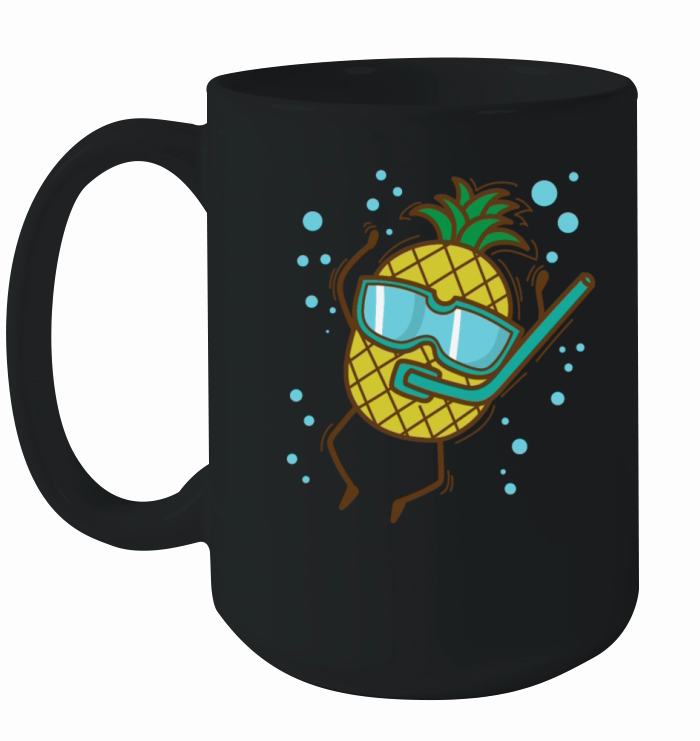 Pineapple dives Tropical sweet Fruit Ceramic Mug