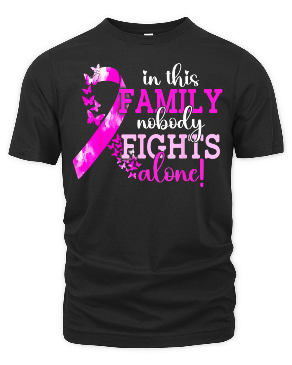In This Family Nobody Fights Alone Organic Unisex T-shirt