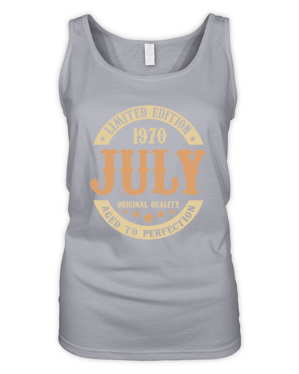 July 1970 Vintage Birthday Present Organic Women's Tank Top