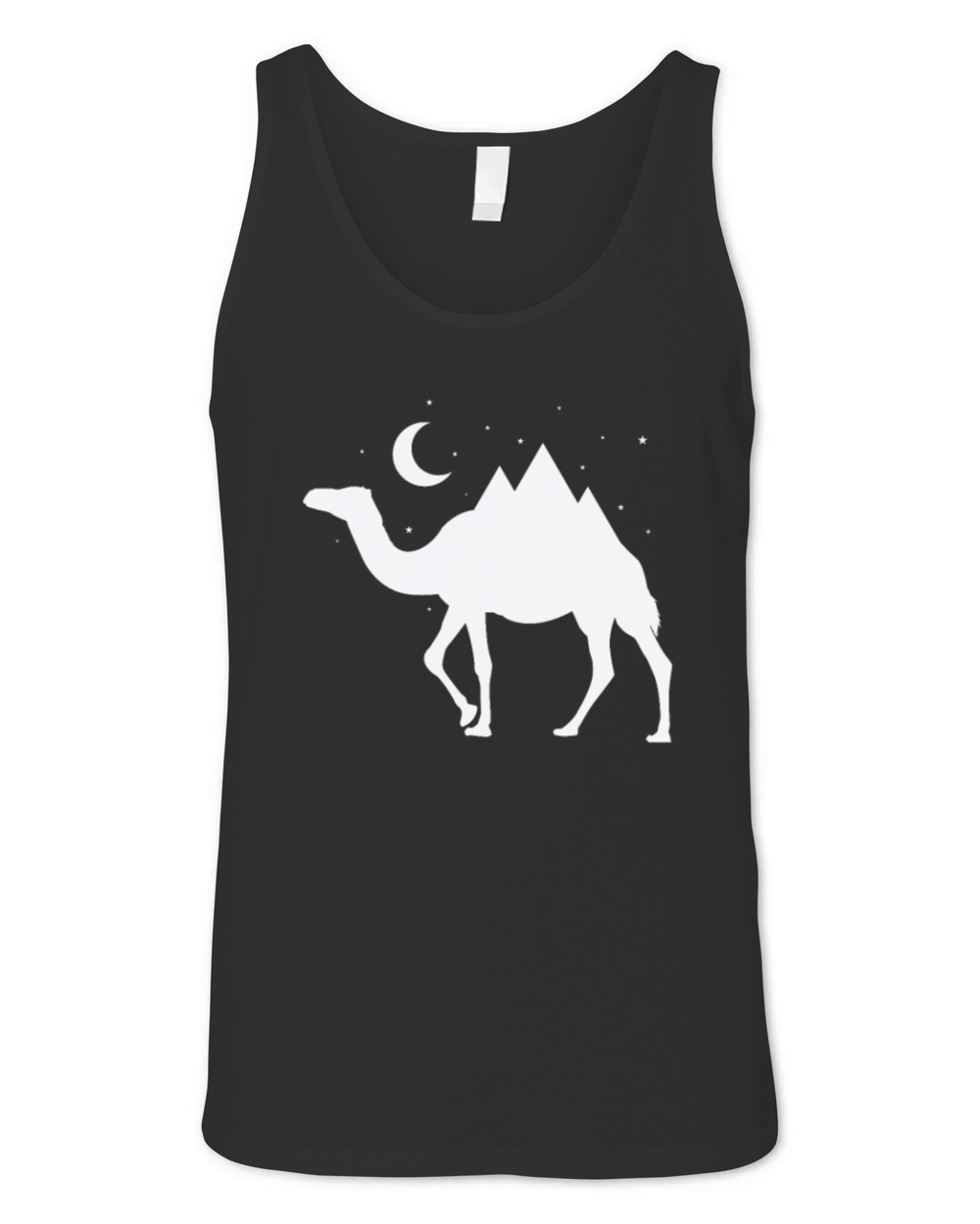 Camel with Mountains as Humps at Night Unisex Jersey Tank