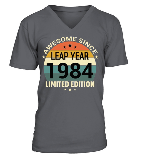 Awesome since leap year 1984 limited edition V-Neck T-shirt