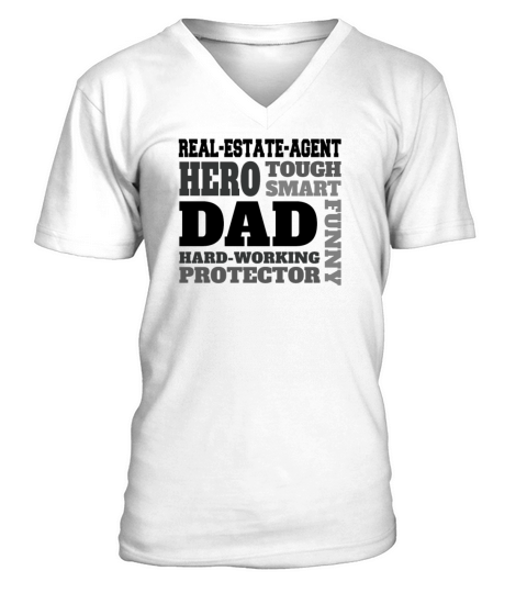 Daddy job funny Quote Dad real-estate-agent V-Neck T-shirt
