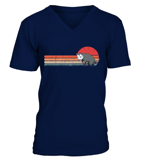 Opossum Retro Possum Vintage V-Neck T-shirt