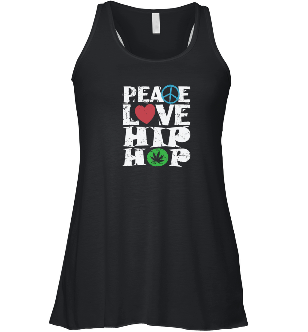 Peace Love Hip Hop Music Direction Rap Women's Flowy Tank Top