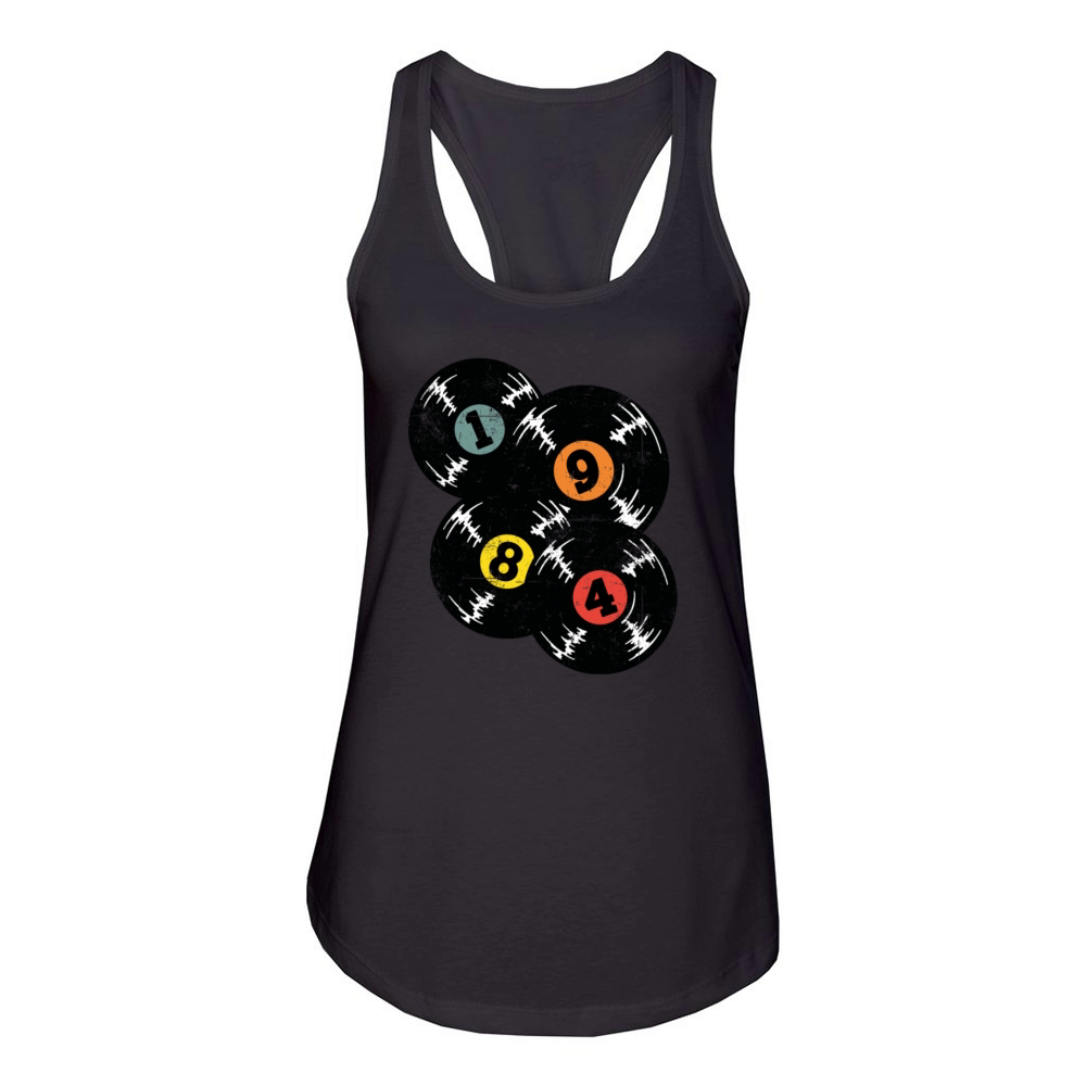 1984 Birthday Music Vinyl Women's Racerback Tank