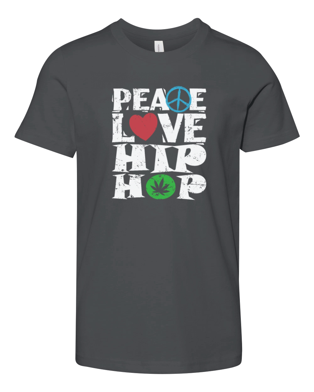 Peace Love Hip Hop Music Direction Rap Youth Unisex Jersey Tee