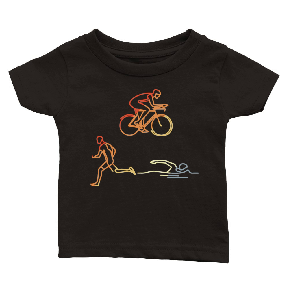 Vintage Triathlet Classic Baby Crewneck T-shirt