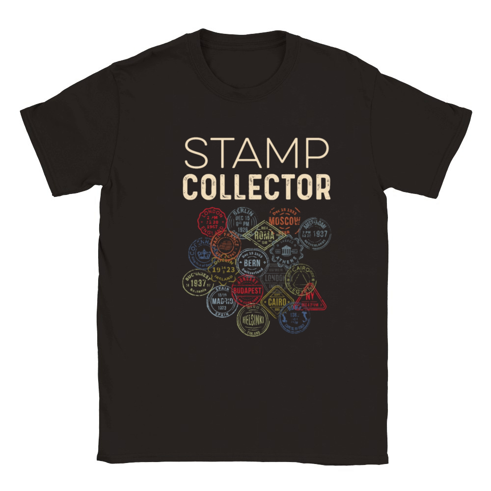 Stamp Collector World Traveler Gift Classic Kids Crewneck T-shirt