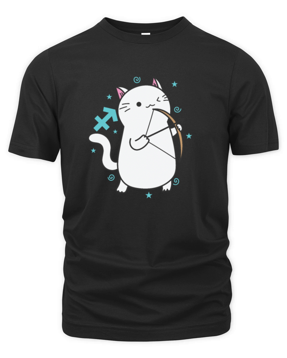 Sagittarius Zodiac Sign as a Cat Horoscope Organic Unisex T-shirt