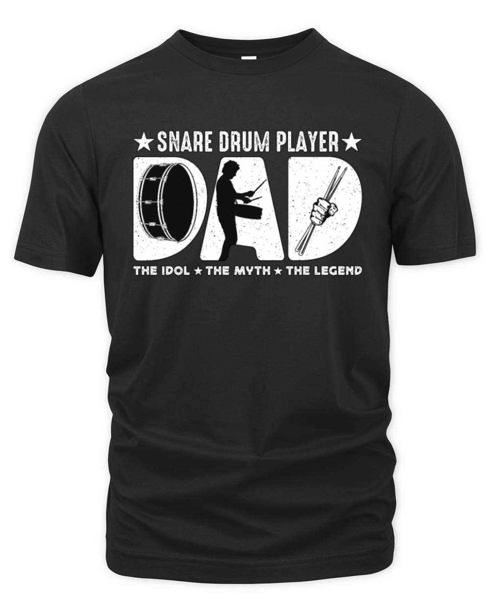 Snare Drum Player Dad The Idol The Myth Drummer Organic Unisex T-shirt