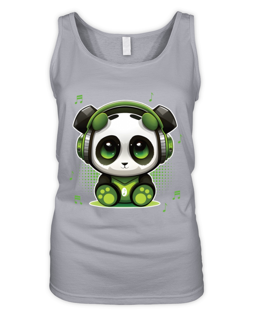 Dj Panda With Headphones Panda Organic Women's Tank Top