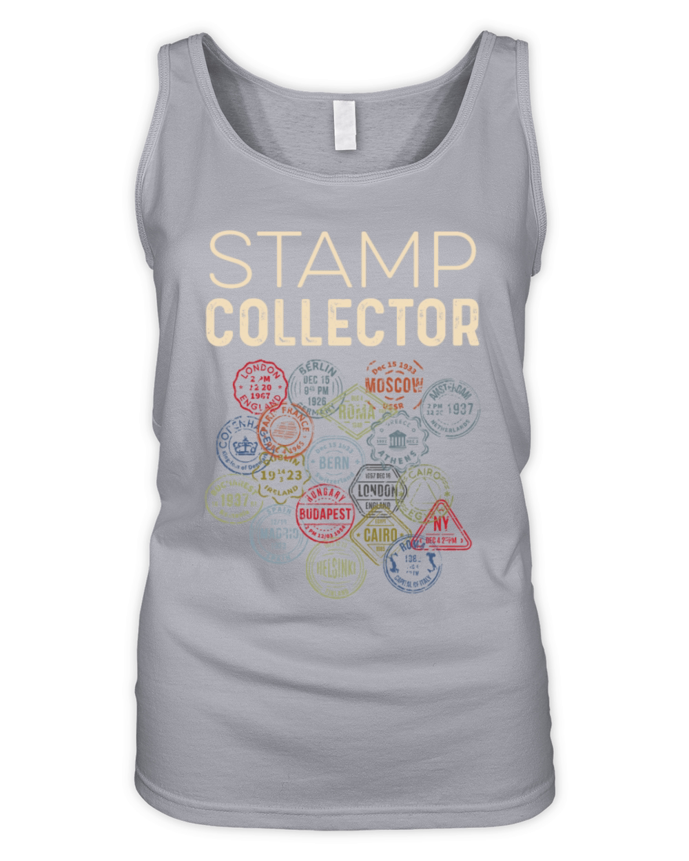 Stamp Collector World Traveler Gift Organic Women's Tank Top
