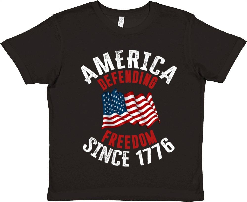 America Defending Freedom Since 1776 Premium Kids Crewneck T-shirt