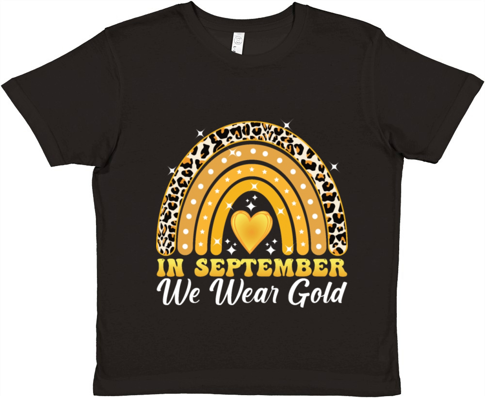 In September We Wear Gold Premium Kids Crewneck T-shirt