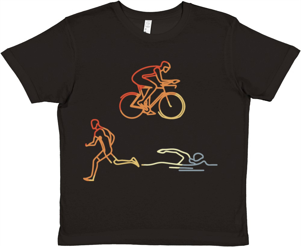 Vintage Triathlet Premium Kids Crewneck T-shirt