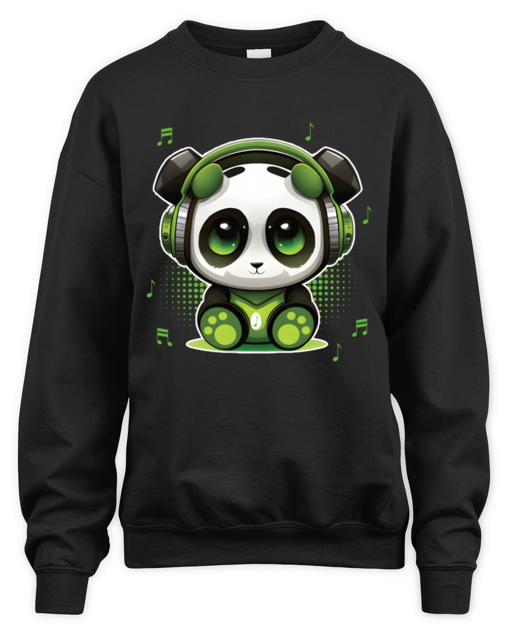 Dj Panda With Headphones Panda Unisex Premium Crewneck Sweatshirt