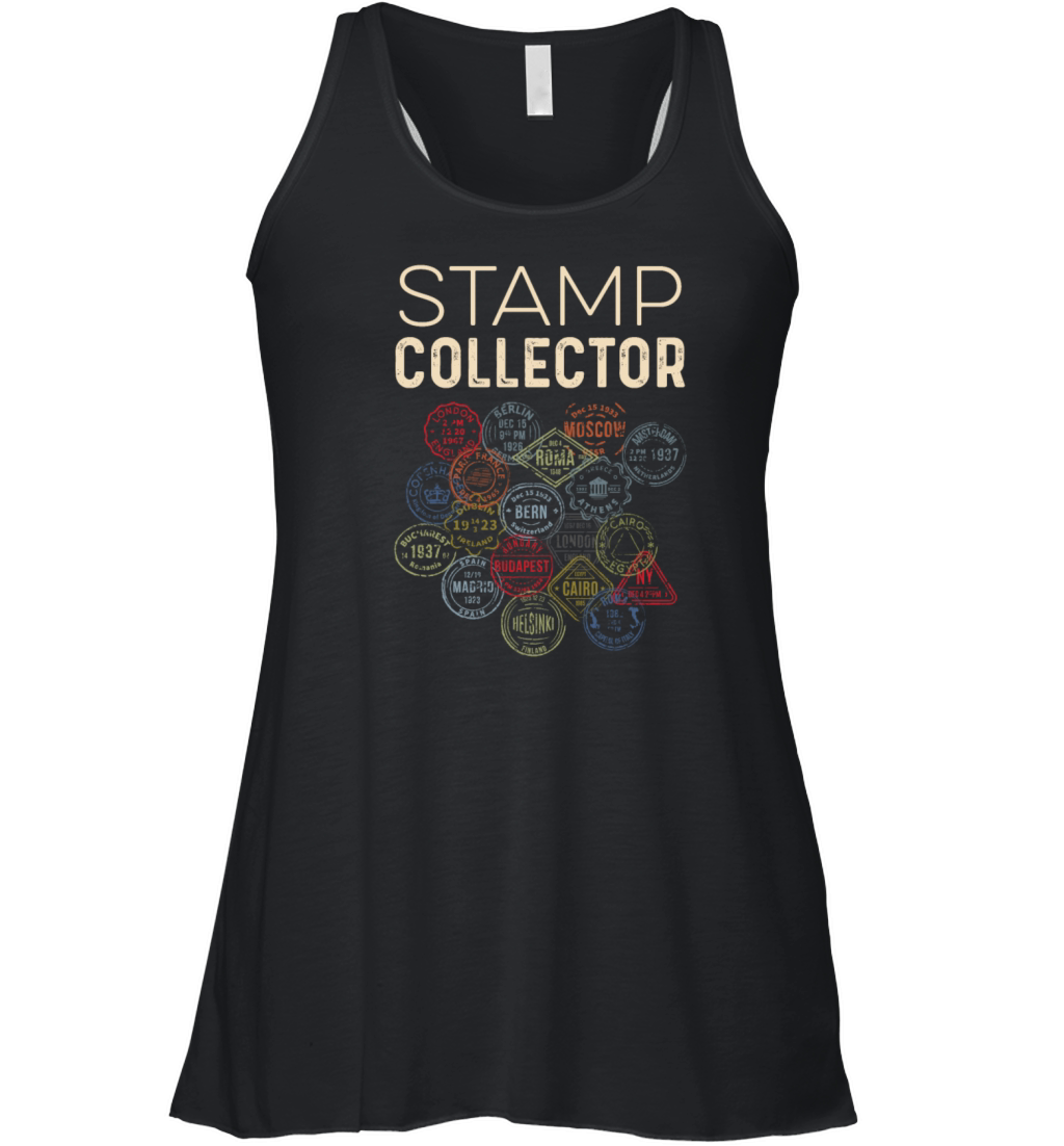 Stamp Collector World Traveler Gift Women's Flowy Tank Top