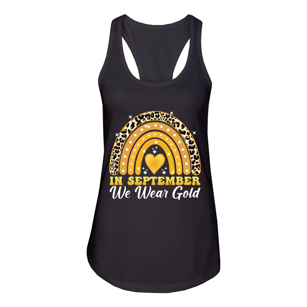 In September We Wear Gold Women's Racerback Tank