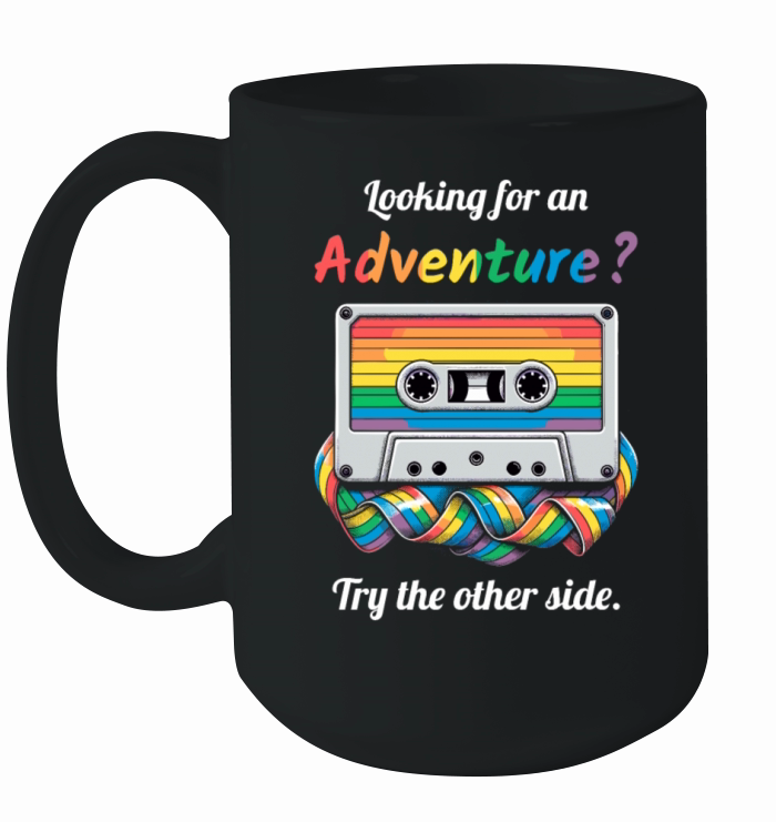 Funny Pride Cassette With Gay Joke Ceramic Mug