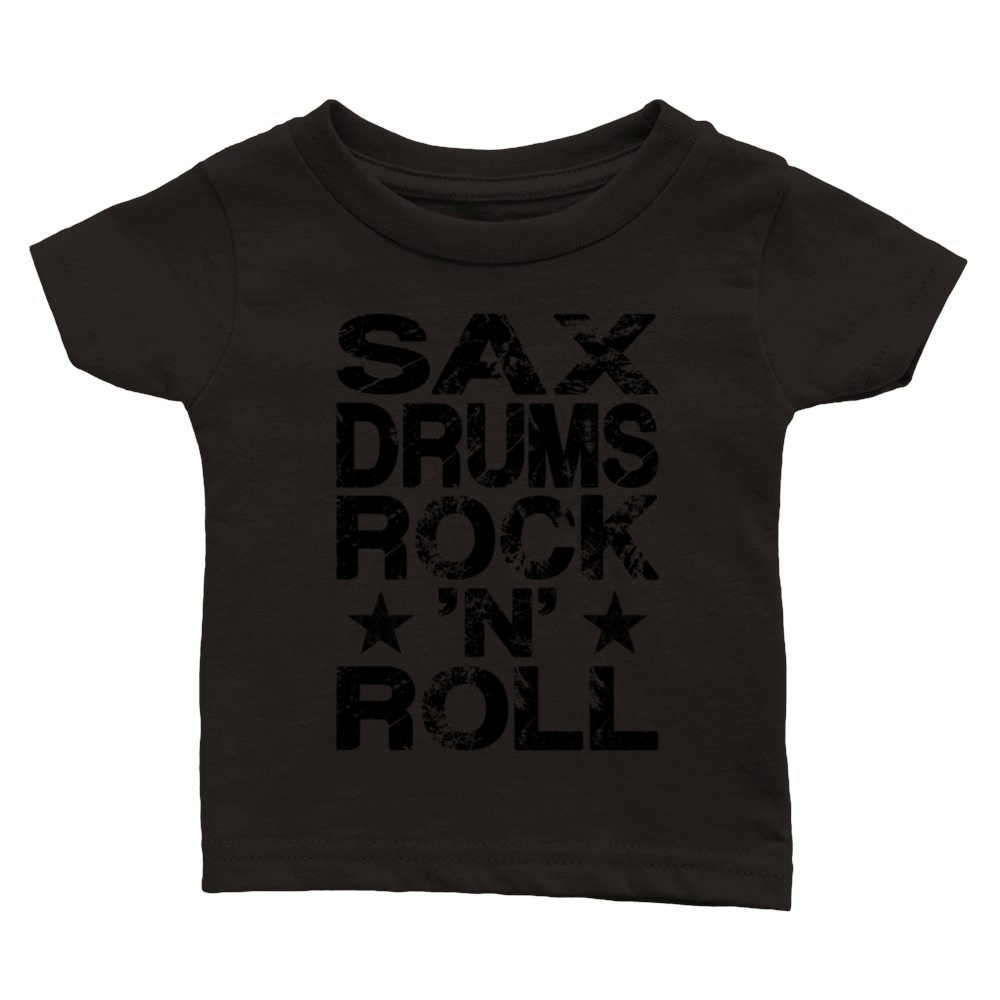 Sax Drums Rock N Classic Baby Crewneck T-shirt