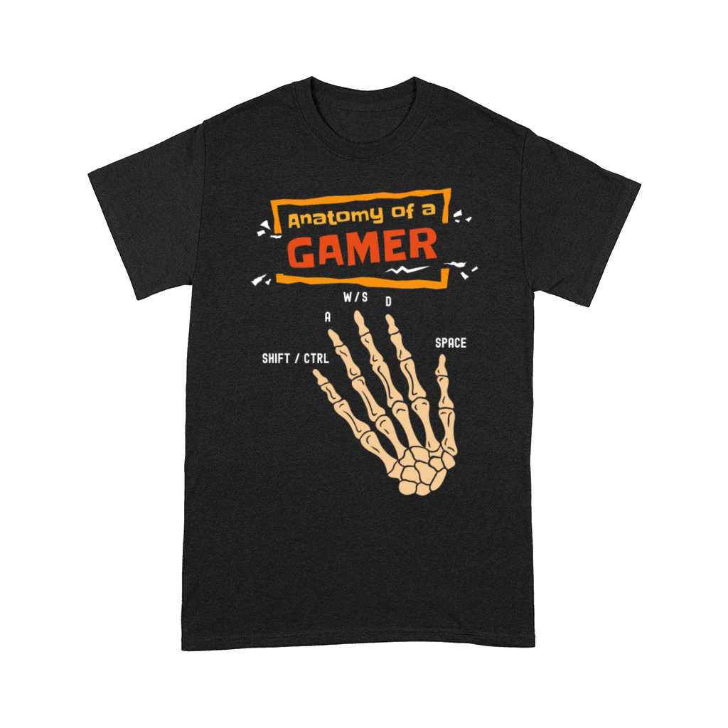Anatomy Of A Gamer Skeleton Hand Funny Men Boys Comfort T-shirt