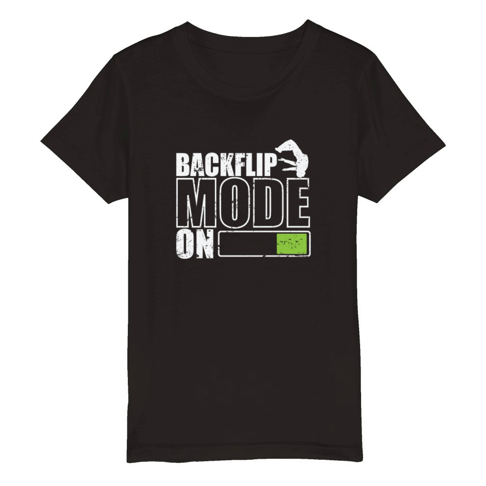 Backflip Mode On Parkour Sport Training Organic Kids Crewneck T-shirt