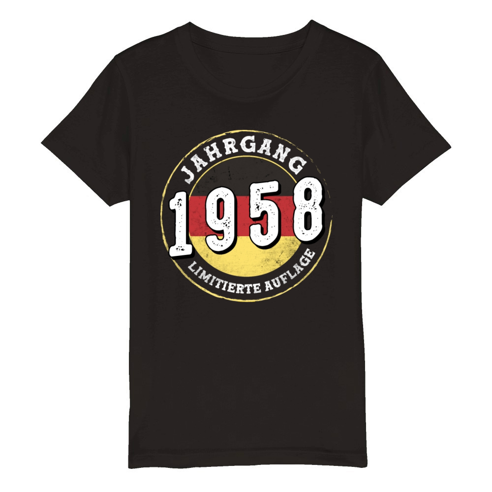 Limitierte Auflage Jahrgangs 1958 Vintage 1958 66 Organic Kids Crewneck T-shirt