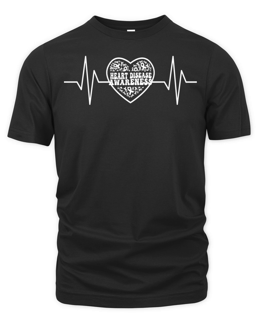 Heart Disease Awareness Heart In February Wear Red Organic Unisex T-shirt