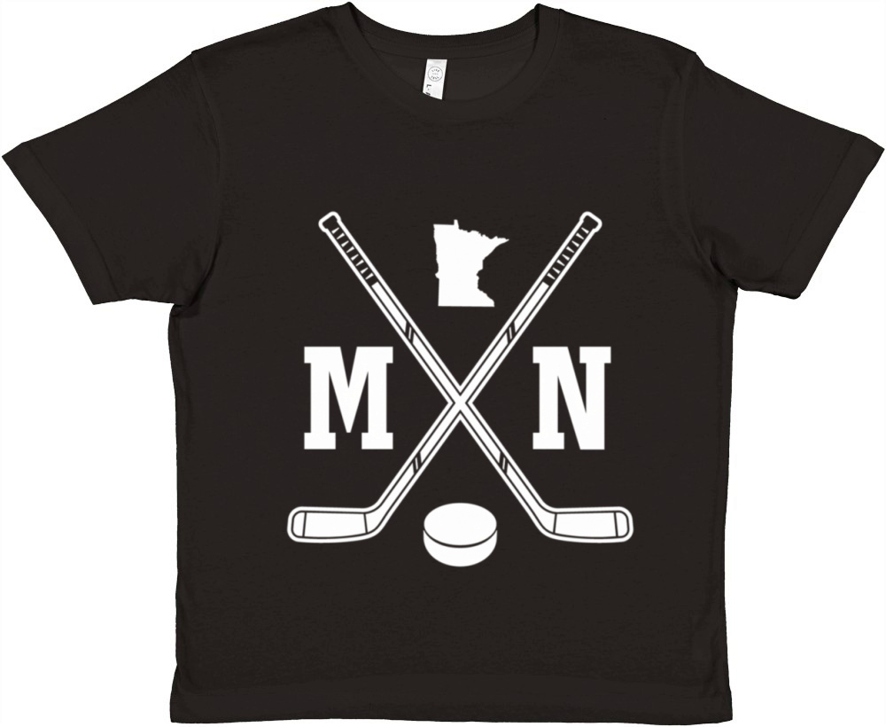 Minnesota Mn Ice Hockey Sticks Mn Premium Kids Crewneck T-shirt