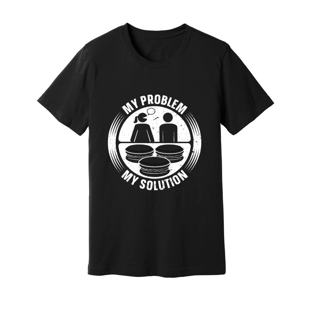 Macaron Lover My Problem My Solution Pictogram Dad Unisex Jersey Tee