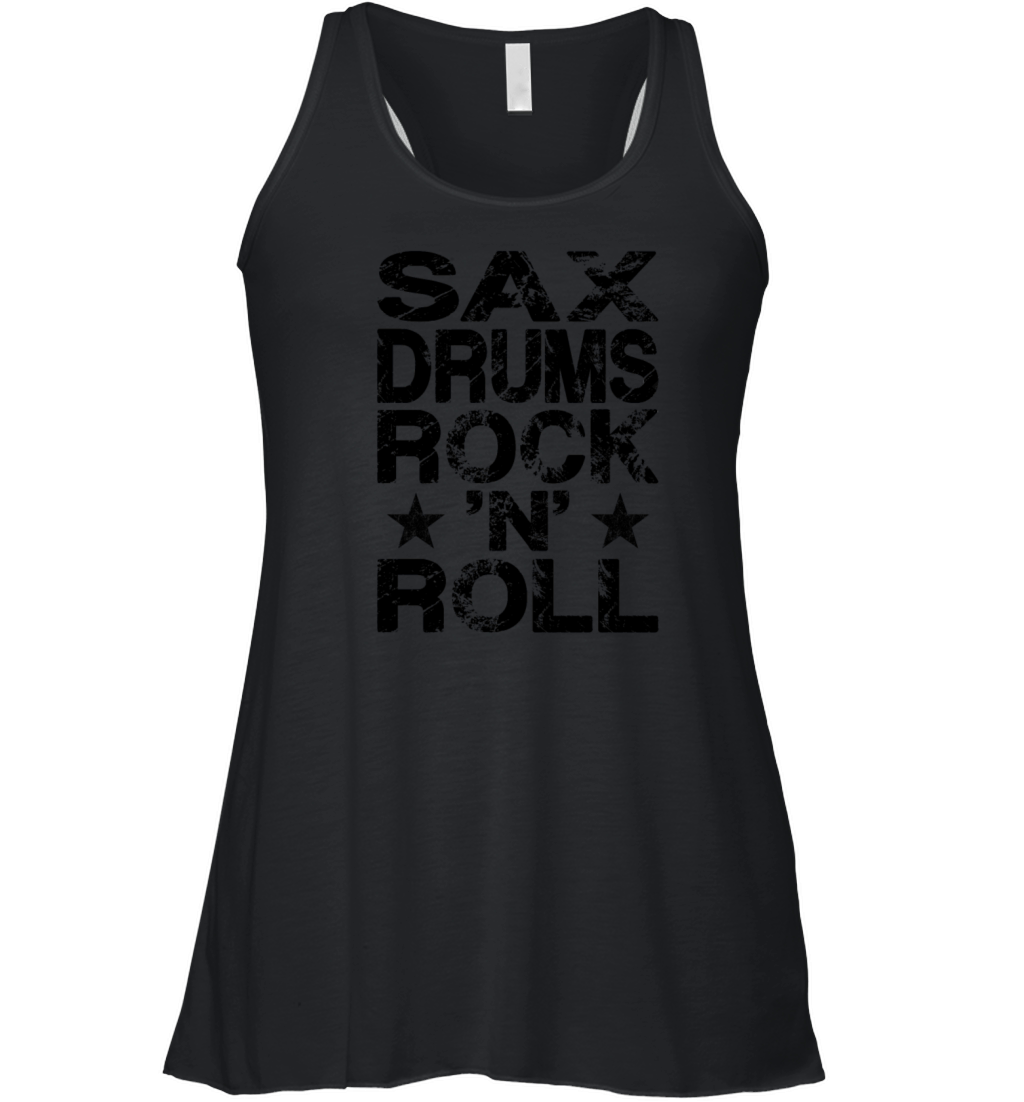 Sax Drums Rock N Women's Flowy Tank Top