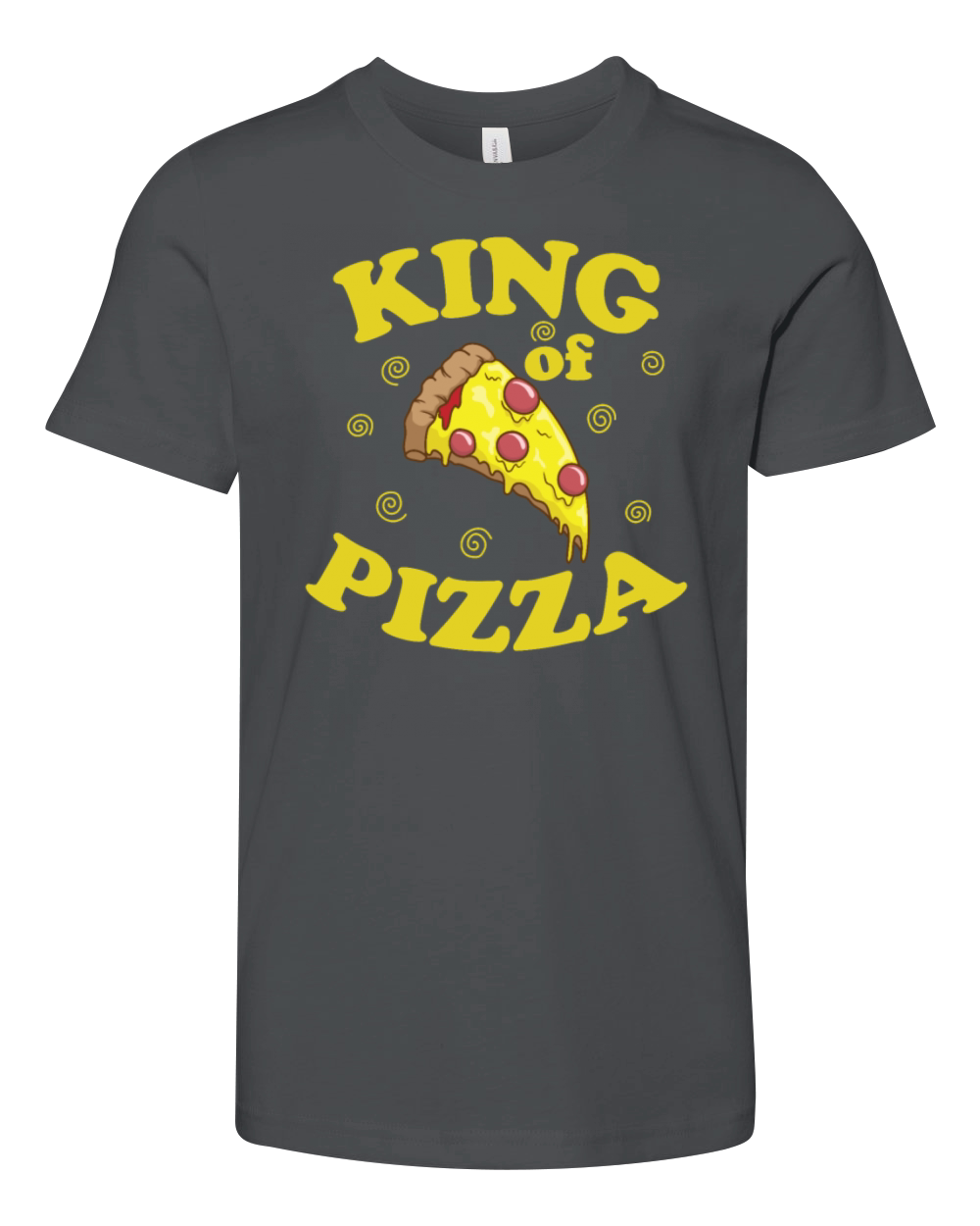 King of Pizza Fast Food Stone Oven Cheese Youth Unisex Jersey Tee