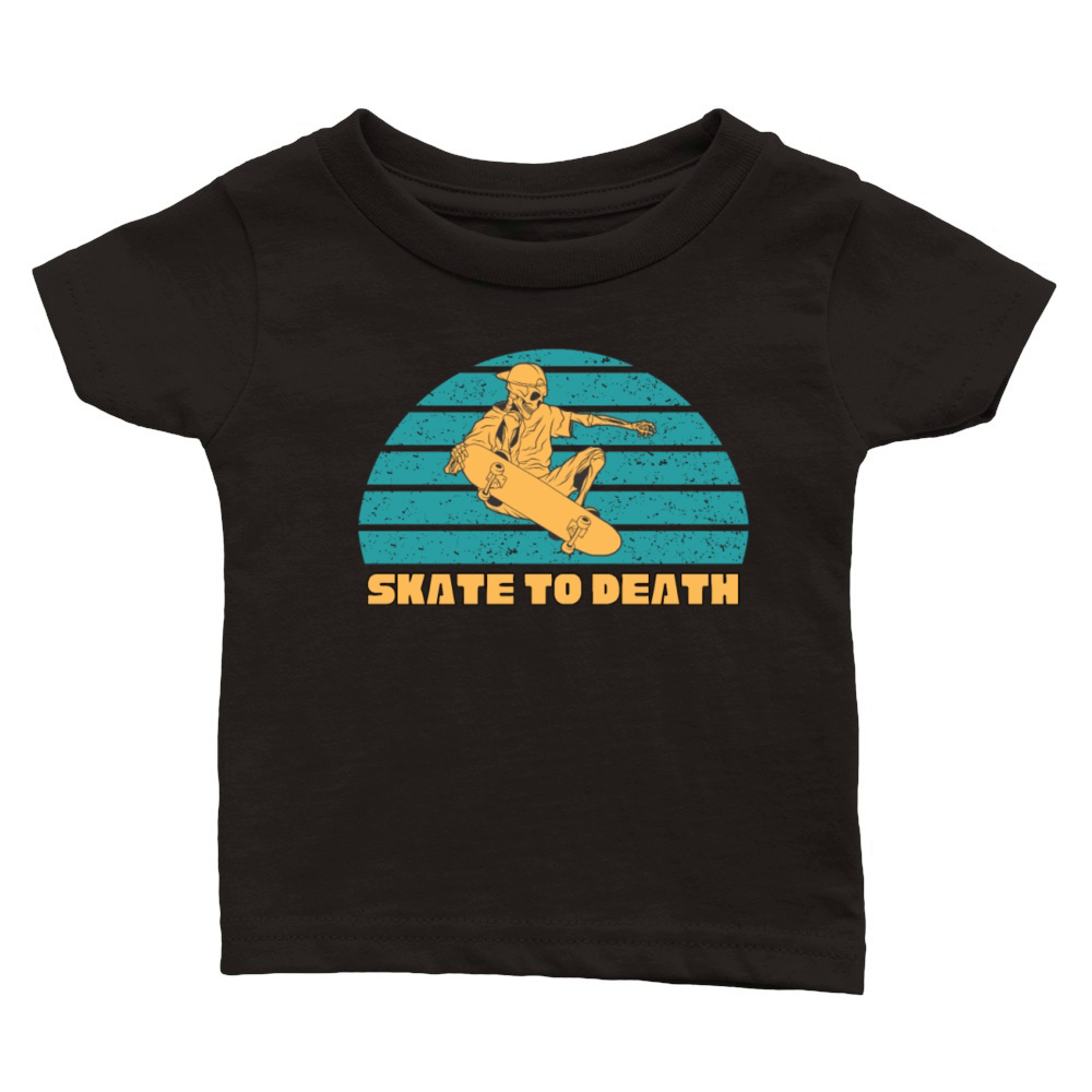 SKATE TO DEATH Classic Baby Crewneck T-shirt