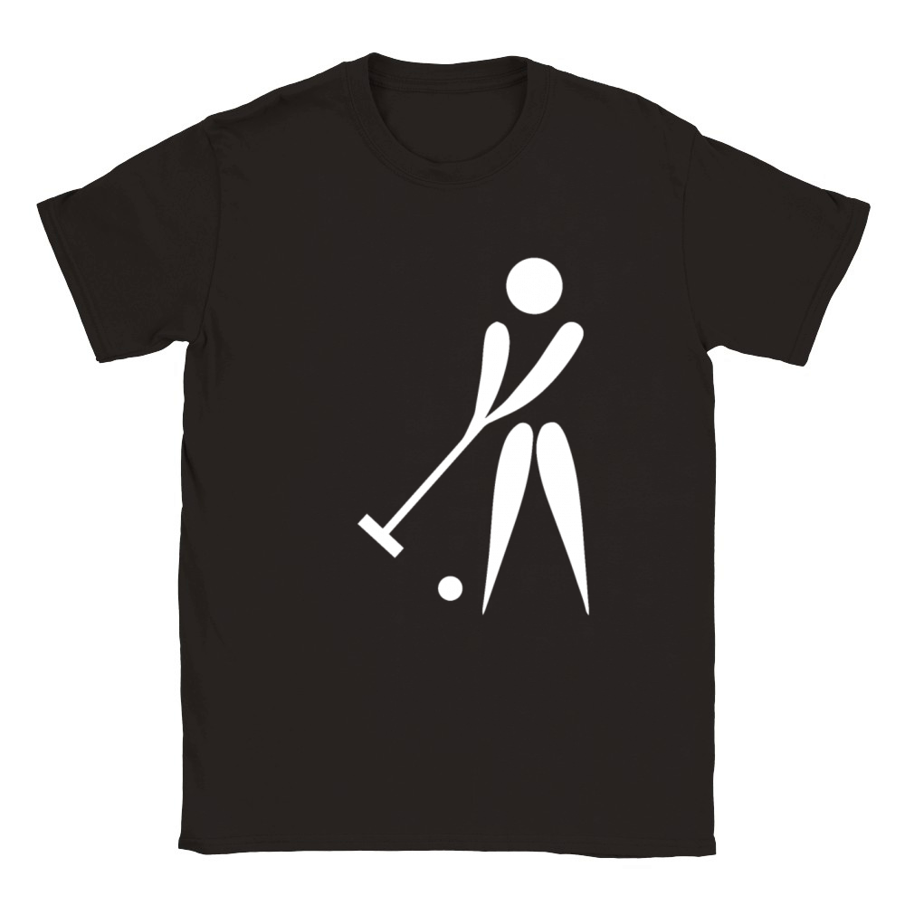 Funny Croquet Stick Figure Croquet Classic Kids Crewneck T-shirt