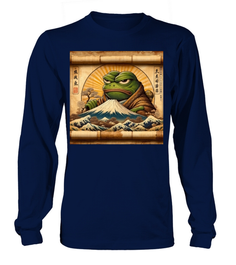 Classic Grumpy Frog Scenery Papyrus Scroll Long sleeved Unisex