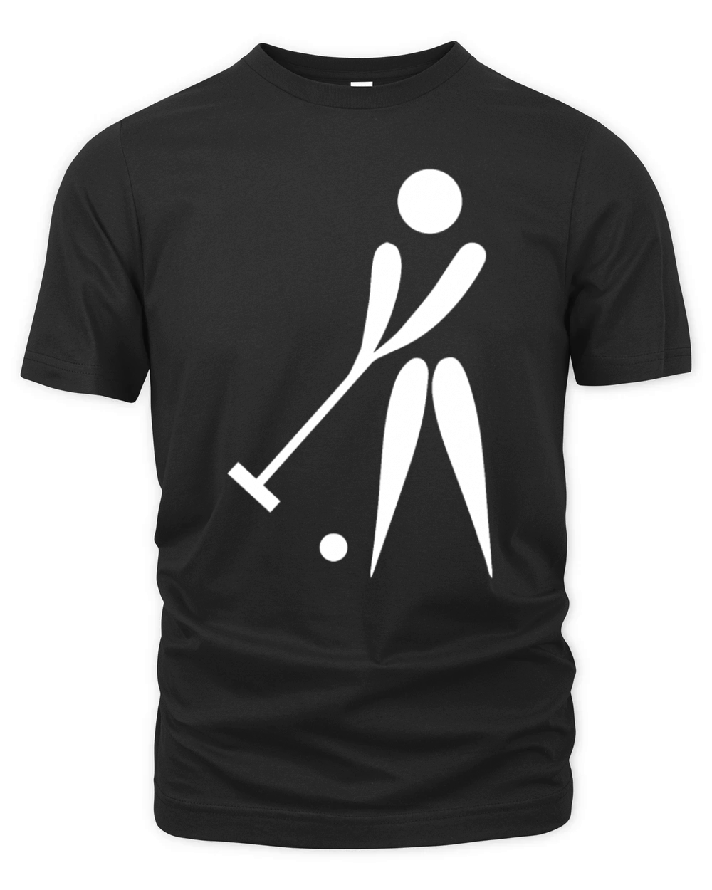 Funny Croquet Stick Figure Croquet Organic Unisex T-shirt