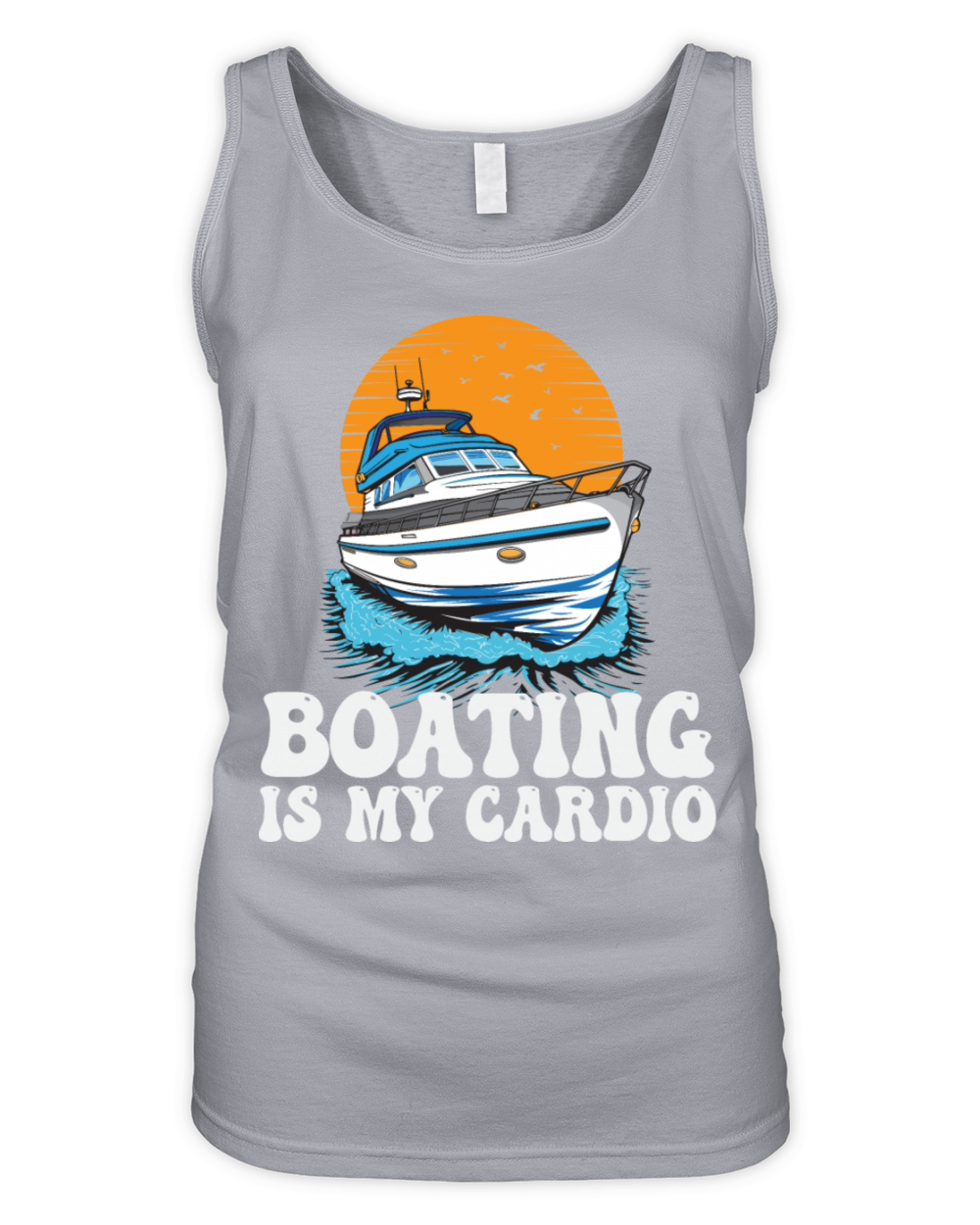 Boating Is My Cardio Lake Life Motorboating Quote Organic Women's Tank Top