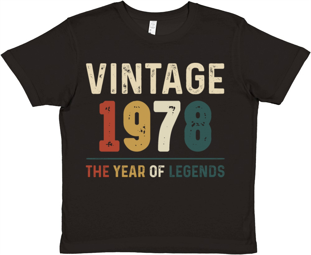 46 Years Old Vintage 1974 46th Birthday Gifts Premium Kids Crewneck T-shirt