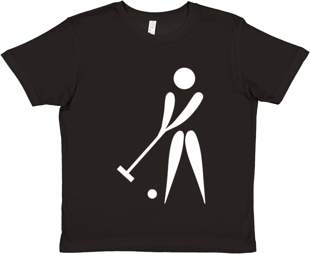 Funny Croquet Stick Figure Croquet Premium Kids Crewneck T-shirt