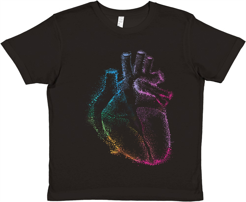 Heart Premium Kids Crewneck T-shirt